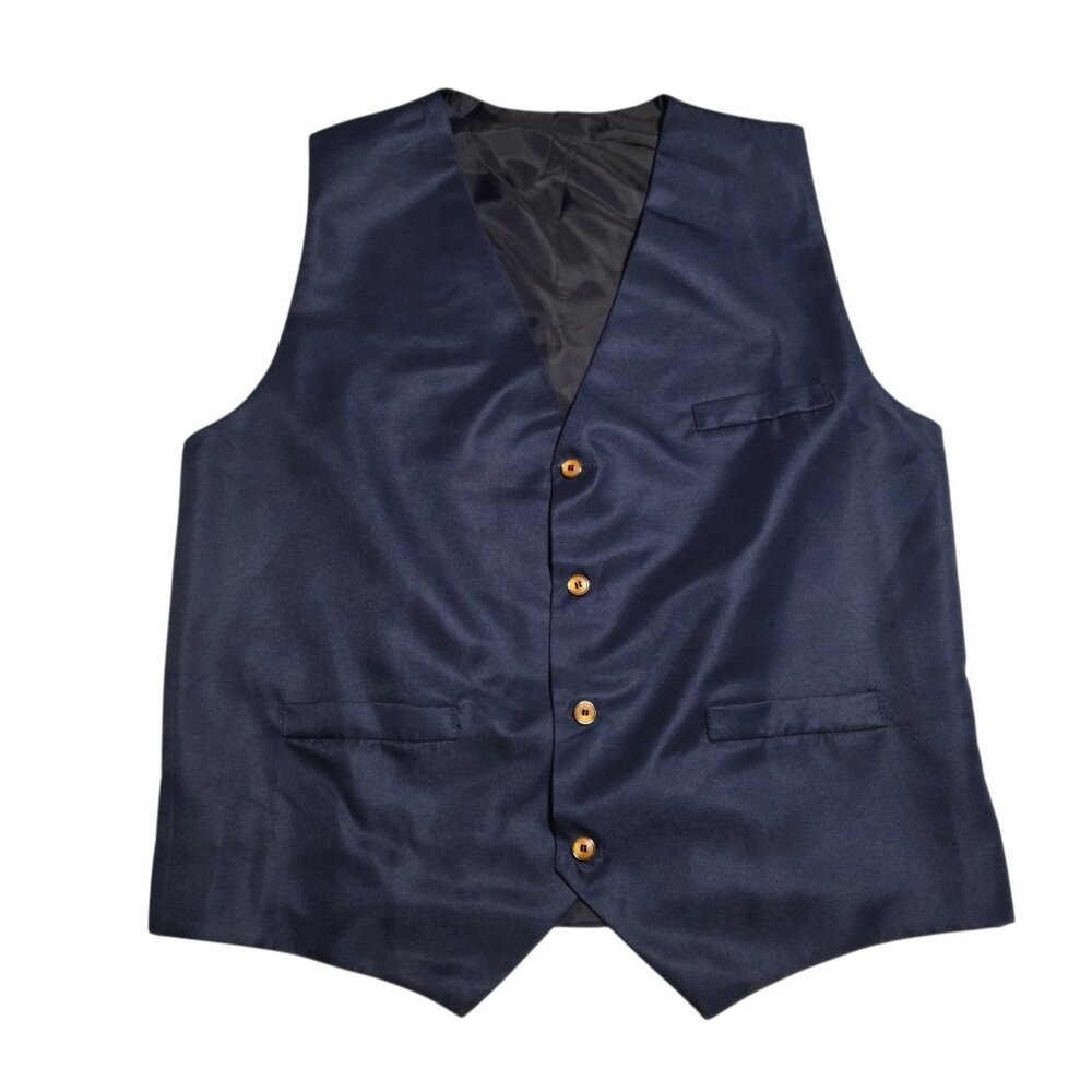Suit Vest Waistcoat Blue Formal Wedding Prom Groomsman Unbranded Large‎ NEW
